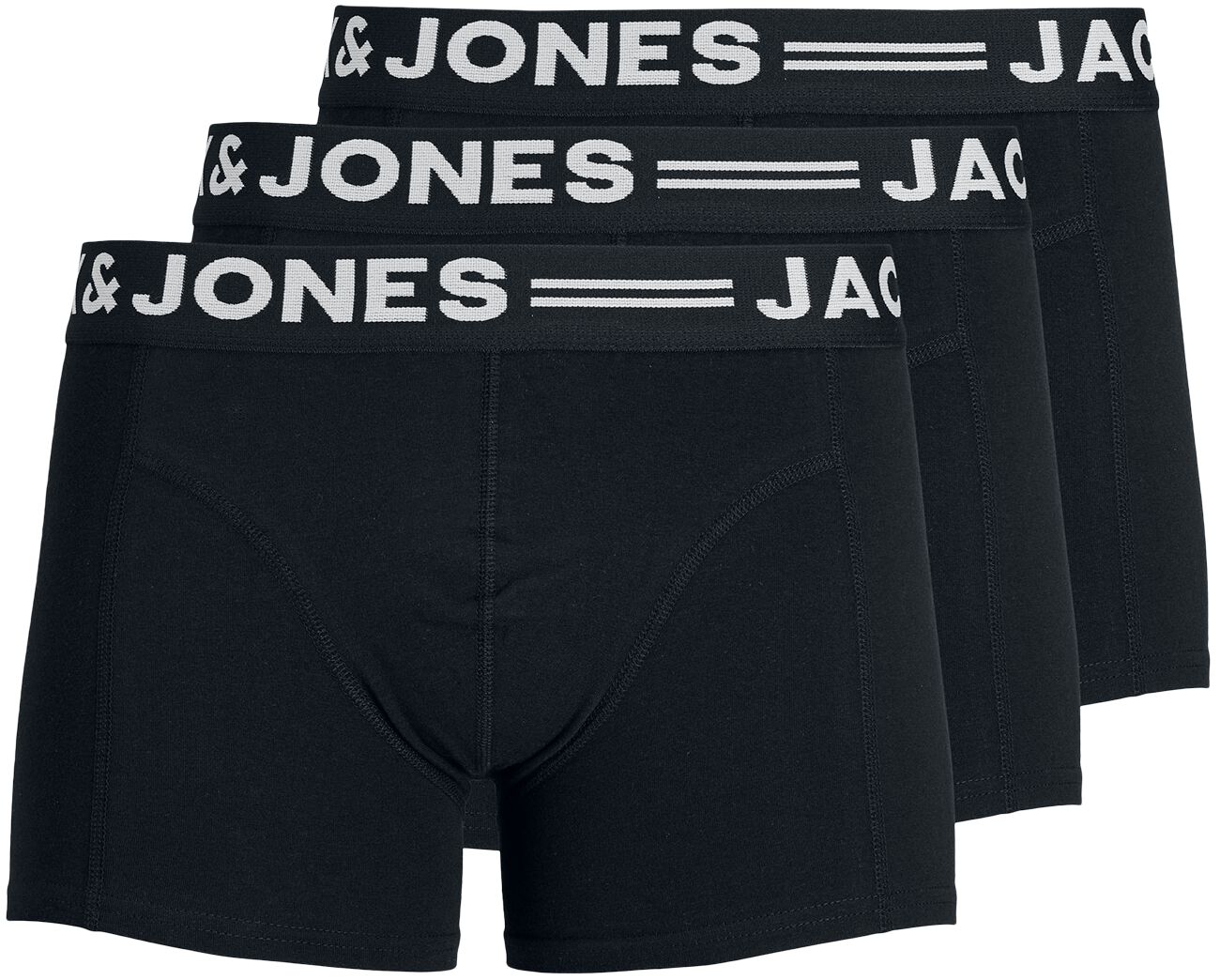 Jack & Jones Boxershort - SENSE TRUNKS 3-PACK - S bis L - für Männer - Größe M - schwarz von jack & jones