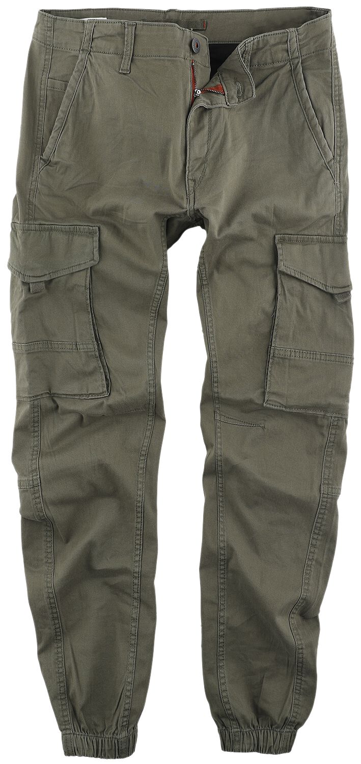 Jack & Jones Cargohose - JJIPAUL JJFLAKE AKM - W27L32 bis W33L36 - für Männer - Größe W27L32 - oliv von jack & jones