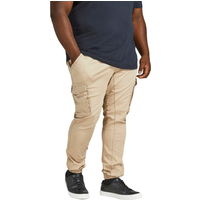 Jack & Jones Herren Cargo Hose JPSTPAUL JJFLAKE Plussize - Slim Fit - Beige - Crockery von jack & jones