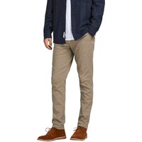 Jack & Jones Herren Chino Hose JPSTMARCO JJDAVE AKM BEIGE - Slim Fit Beige von jack & jones