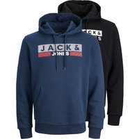 Jack & Jones Herren Hoodie Kapuzenpullover JJECORP LOGO- 2er Pack - Regular Fit von jack & jones