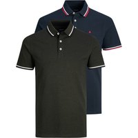 Jack & Jones Herren Poloshirt JJEPAULOS - 2er Pack - Slim Fit von jack & jones