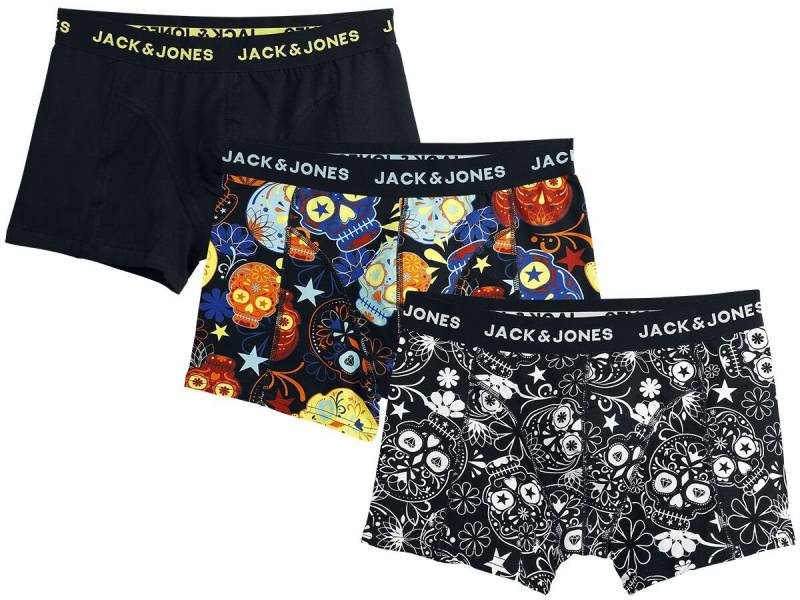 Jack & Jones JACSUGAR SKULL TRUNKS 3 PACK Boxershort schwarz in XXL von jack & jones