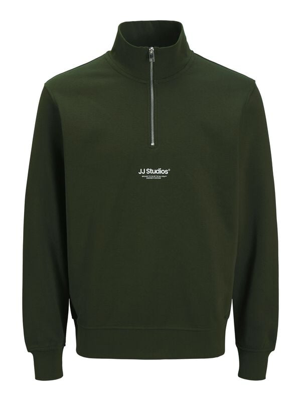 Jack & Jones JJESOHO SWEAT QUARTER ZIP HN NOOS Sweatshirt grün in XL von jack & jones