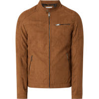 Jack & Jones Jacke mit Biker-Look Modell 'Rocky' in Cognac, Größe L von jack & jones