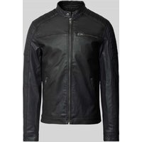 Jack & Jones Jacke mit Biker-Look Modell 'Rocky' in Black, Größe L von jack & jones