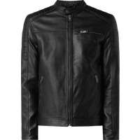 Jack & Jones Jacke mit Biker-Look Modell 'Rocky' in Black, Größe M von jack & jones