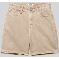 Jack & Jones Jeansshorts im 5-Pocket-Design in Sand Melange, Größe 134 von jack & jones