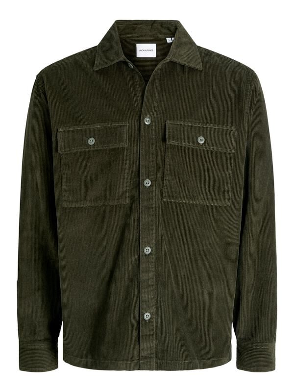 Jack & Jones Langarmhemd - JJEPERFECT CORDUROY OVERSHIRT LS SN - S bis XXL - für Männer - Größe S - grün von jack & jones