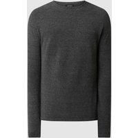 Jack & Jones Strickpullover mit Label-Patch Modell 'HILL' in Anthrazit Melange, Größe S von jack & jones