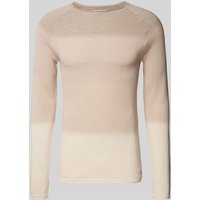 Jack & Jones Strickpullover mit Label-Patch Modell 'HILL' in Beige, Größe XL von jack & jones