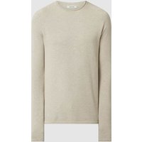 Jack & Jones Strickpullover mit Label-Patch Modell 'HILL' in Offwhite, Größe S von jack & jones