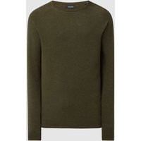 Jack & Jones Strickpullover mit Label-Patch Modell 'HILL' in Oliv, Größe XL von jack & jones