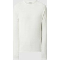 Jack & Jones Strickpullover mit Label-Patch Modell 'HILL' in Weiss, Größe XXL von jack & jones