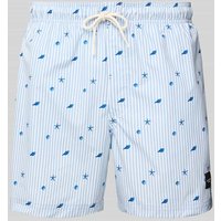 Jack & Jones Regular Fit Badeshorts mit Label-Patch Modell 'STMAUI' in Hellblau, Größe XXL von jack & jones