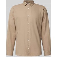 Jack & Jones Regular Fit Freizeithemd mit Kentkragen Modell 'GINGHAM' in Beige, Größe XXL von jack & jones