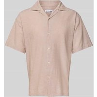 Jack & Jones Regular Fit Freizeithemd aus Baumwoll-Leinen-Mix Modell 'BREEZE' in Sand, Größe L von jack & jones