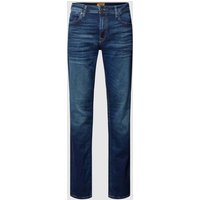 Jack & Jones Regular Fit Jeans mit Knopfverschluss Modell 'CLARK' in Jeansblau, Größe 28/32 von jack & jones