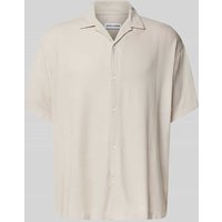 Jack & Jones Relaxed Fit Freizeithemd aus Viskose-Leinen-Mix Modell 'WAYNE' in Offwhite, Größe M von jack & jones