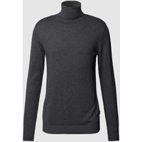 Jack & Jones Rollkragenpullover in melierter Optik Modell 'EMIL' in Anthrazit, Größe S von jack & jones