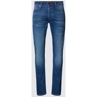 Jack & Jones Slim Fit Jeans in unifarbenem Design Modell 'GLENN' in Jeansblau, Größe 29/34 von jack & jones