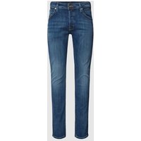 Jack & Jones Slim Fit Jeans mit Label-Patch Modell 'GLENN' in Dunkelblau, Größe 29/32 von jack & jones