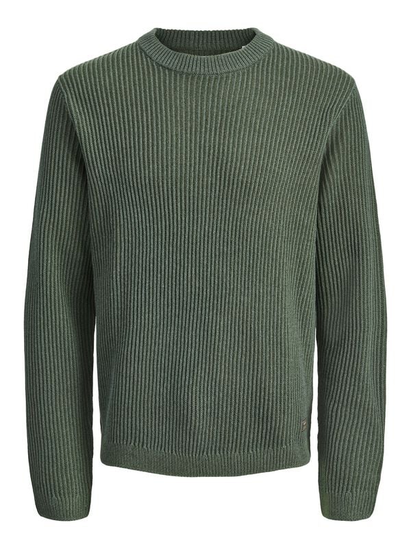 Jack & Jones Strickpullover - JJEDOVER KNIT CREW NECK SN - S bis XXL - für Männer - Größe L - grün von jack & jones