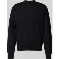 Jack & Jones Strickpullover mit Label-Print Modell 'VESTERBRO' in Black, Größe L von jack & jones