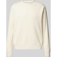Jack & Jones Strickpullover mit Label-Print Modell 'VESTERBRO' in Offwhite, Größe L von jack & jones