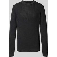 Jack & Jones Strickpullover mit Rundhalsausschnitt in Anthrazit, Größe XXL von jack & jones
