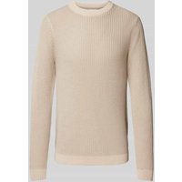 Jack & Jones Strickpullover mit Rundhalsausschnitt in Beige, Größe XXL von jack & jones