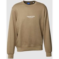 Jack & Jones Sweatshirt mit Label-Print Modell 'VESTERBRO' in Beige, Größe XXL Jack & Jones Sweatshirt mit Label-Print Modell 'VESTERBRO' in Beige, Größe XXL von jack & jones