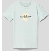 Jack & Jones T-Shirt mit Rundhalsausschnitt Modell 'JORLAFAYETTE' in Mint, Größe 152 von jack & jones