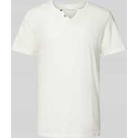 Jack & Jones T-Shirt mit V-Ausschnitt Modell 'SPLIT' in Weiss, Größe XXL von jack & jones