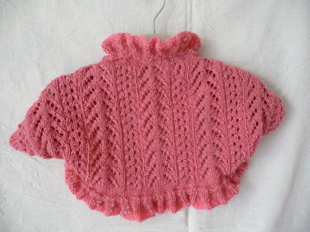 Bolero Mädchen, T. 2 Jahre Bis 6 Jahre, Handgefertigte Strickspitze Spitze Rose von jacquotetricote