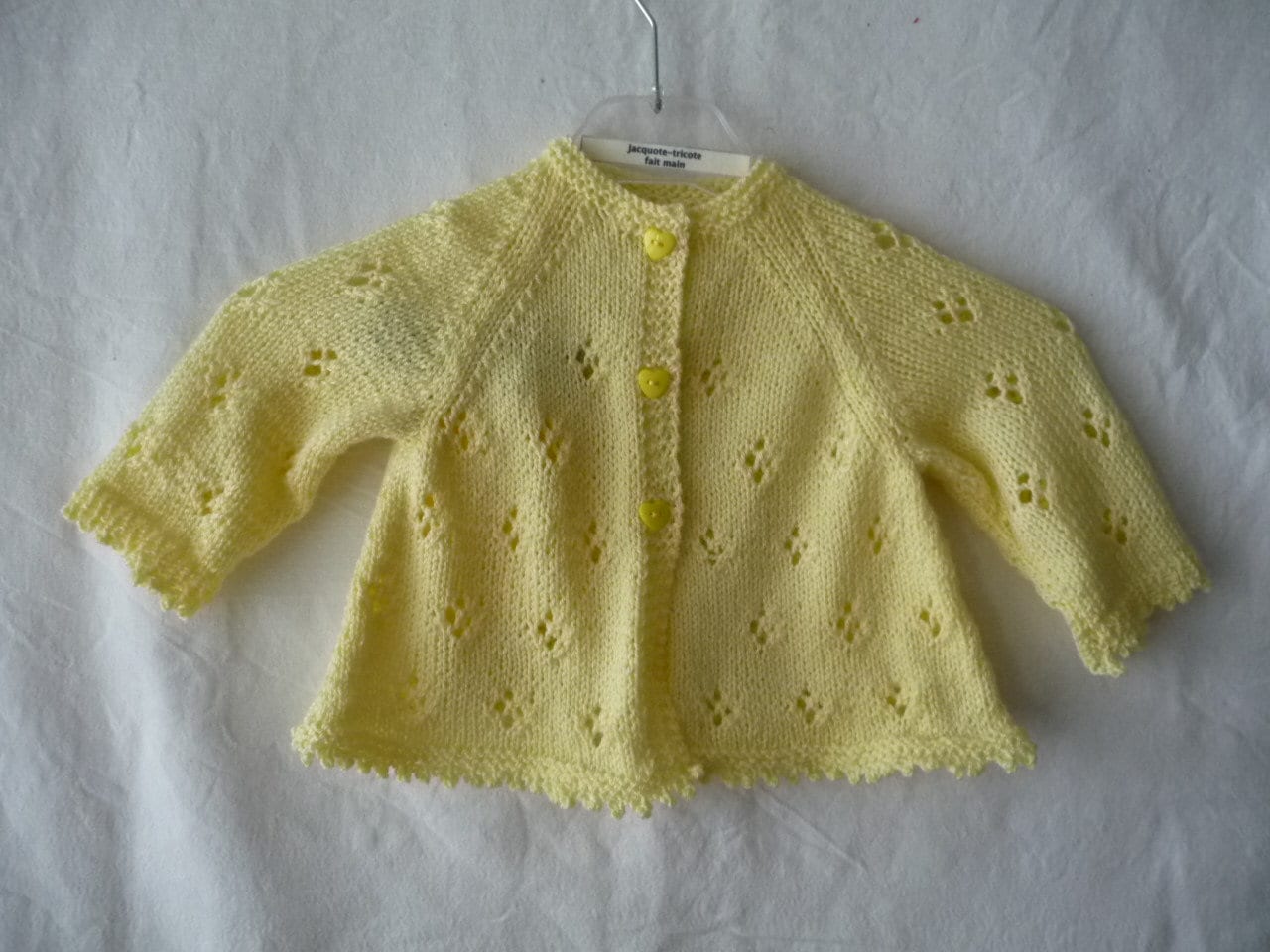 Mädchenweste, T. 3 Monate Bis 12 Monate, Spitzenweste, Kinderweste, Kinderjacke, Handgefertigter Strick Mädchenweste, T. 3 Monate Bis 12 Monate, Spitzenweste, Kinderweste, Kinderjacke, Handgefertigter Strick von jacquotetricote