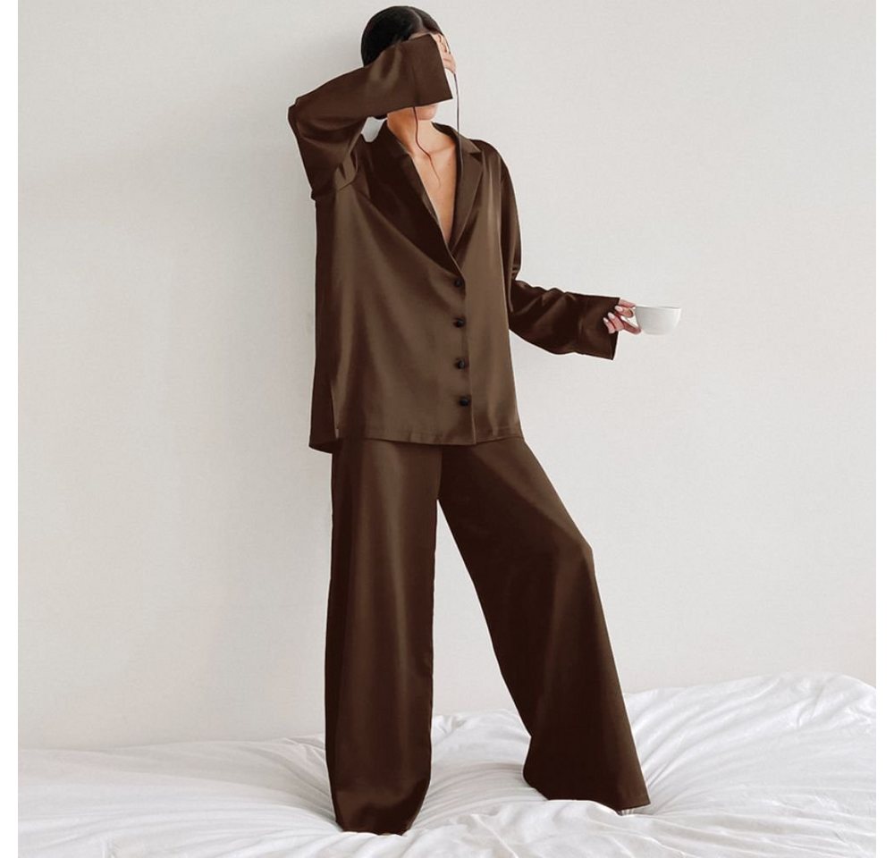 jalleria Pyjama Pyjama-Set aus Kunstseide, Heimkleidung, dünne Damenmode von jalleria