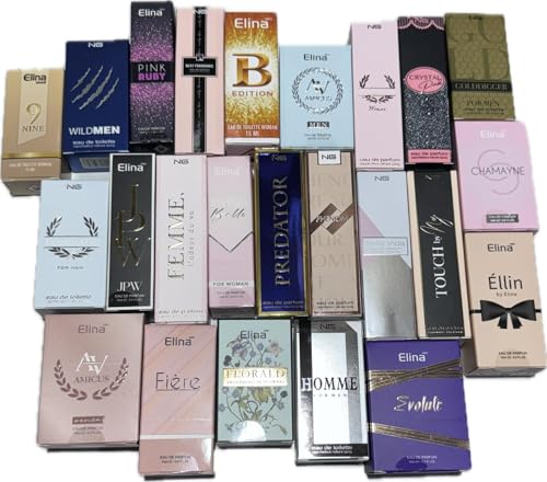 jameitop® Trend Düfte Set: 24 X Parfüm für Damen/Herren 15 ML mit Spray Kopf Mini Flakon Duft Pack von jameitop