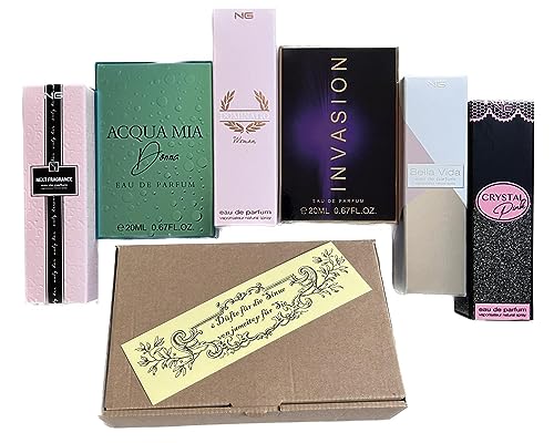 jameitop® Trend Düfte Set: 6 X Parfüm für Damen 15 ML jedes einzeln verpackt mit Spray Kopf in jameitop Geschenkbox von jameitop