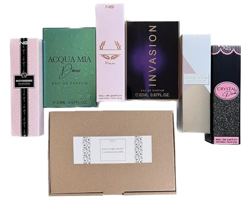 jameitop® Trend Düfte Set: 6 X Parfüm für Damen 15 ML jedes einzeln verpackt mit Spray Kopf in Geschenkbox von jameitop