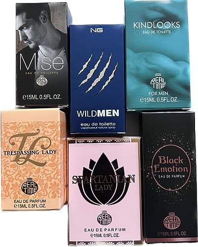 Trend Düfte: Set X 6 (sechs) Parfüm für Damen/Herren 15 ML jedes einzeln in Box Spray Kopf von jameitop