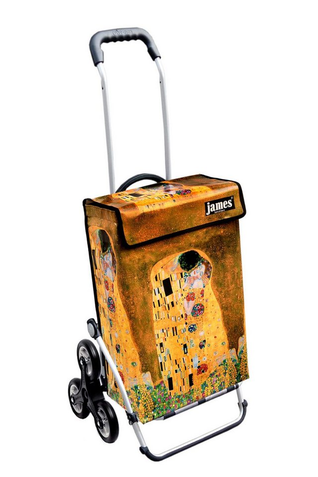 james Einkaufstrolley KLIMTKISS - stabiler Einkaufswagen mit individuellem Design, Handmade in Austria - Einkaufsbegleiter mit viel Stauraum - trägt 40kg von james