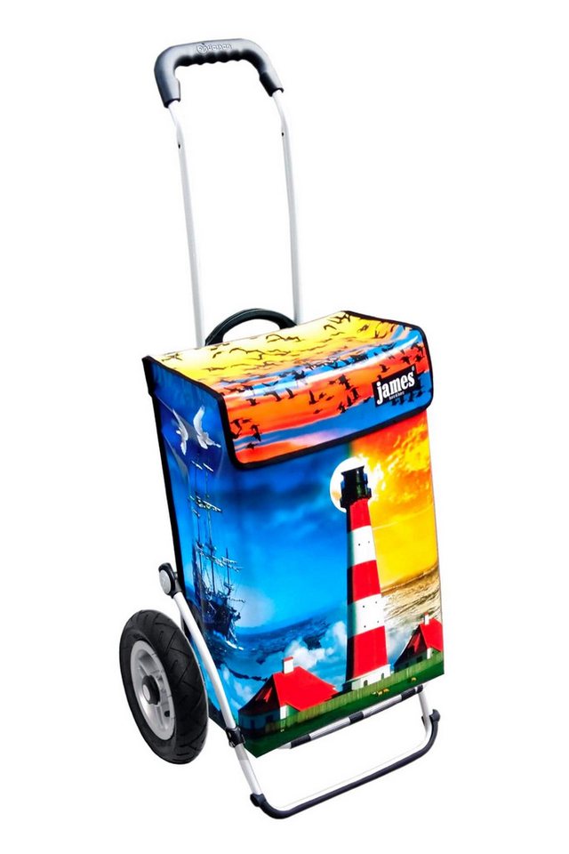 james Einkaufstrolley LIGHTHOUSE - stabiler Einkaufswagen mit individuellem Design, Handmade in Austria - Einkaufsbegleiter mit viel Stauraum - trägt 40kg von james