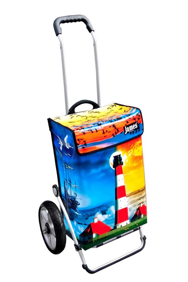 james Einkaufstrolley LIGHTHOUSE - stabiler Einkaufswagen mit individuellem Design, Handmade in Austria - Einkaufsbegleiter mit viel Stauraum - trägt 40kg von james