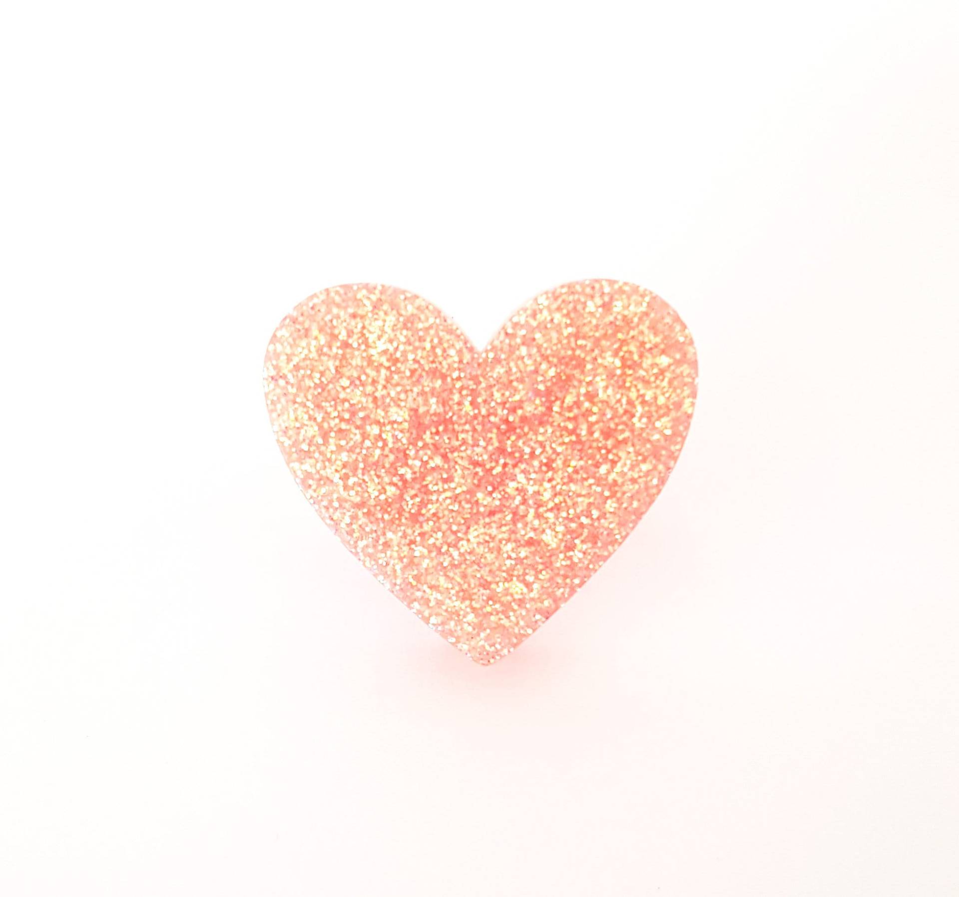 Glitzernder Rosa Herzring Aus Resin Glitzernder Rosa Herzring Aus Resin von jamesalicejewellery