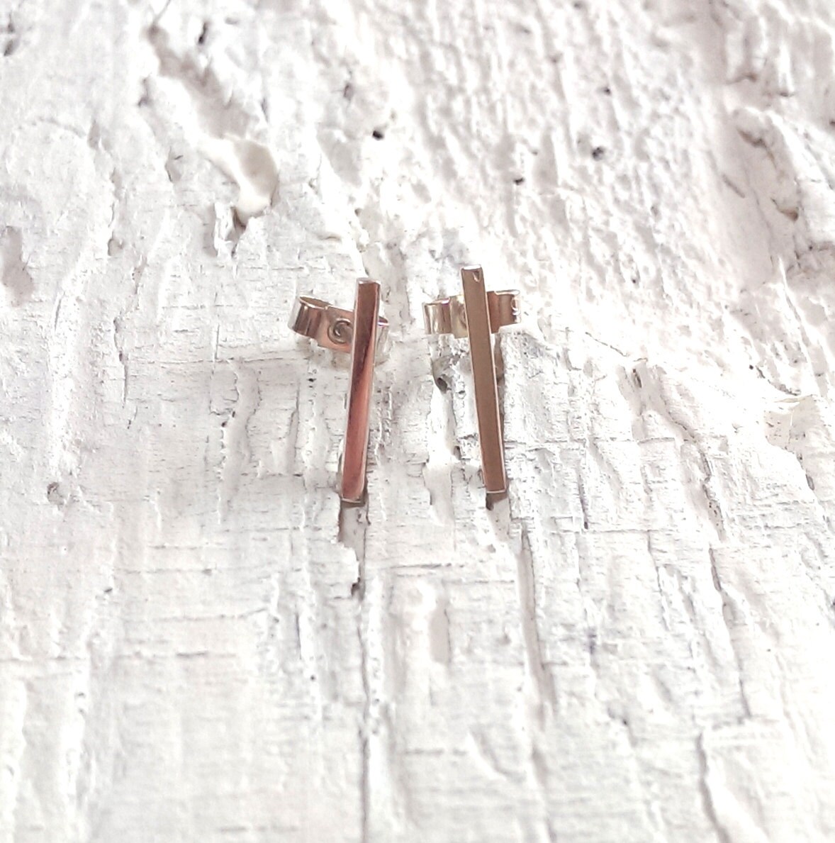 Sterling Silber Bar Ohrringe - Ohrstecker Aus Sterlingsilber Sterling Silber Bar Ohrringe - Ohrstecker Aus Sterlingsilber von jamesalicejewellery