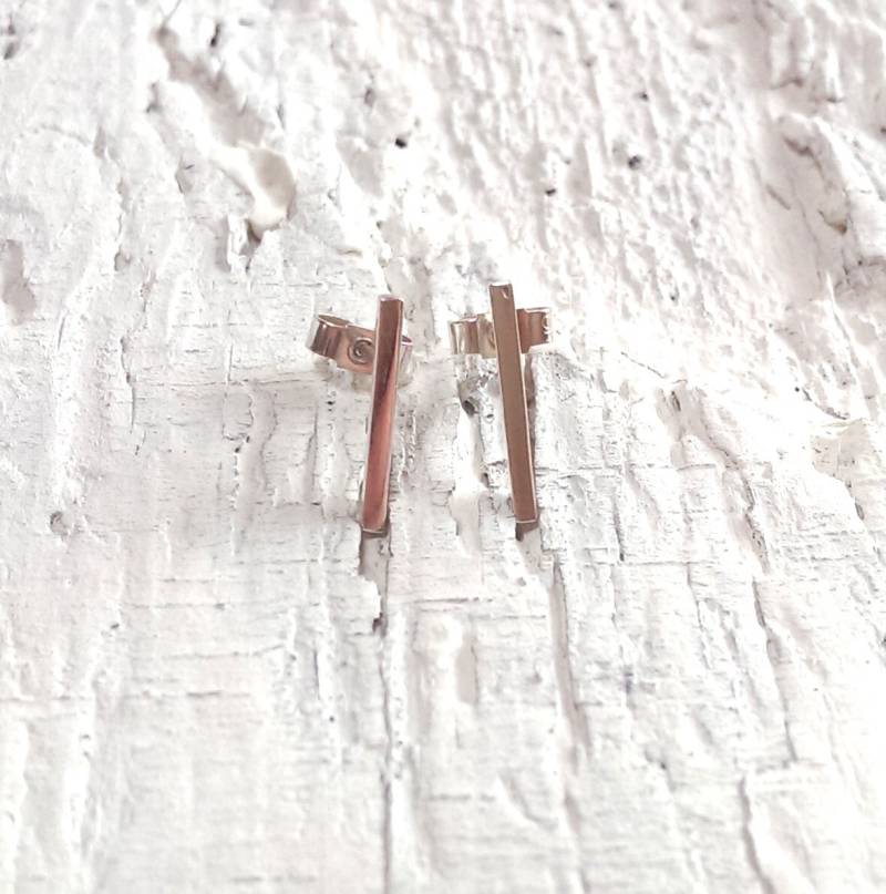 Sterling Silber Bar Ohrringe - Ohrstecker Aus Sterlingsilber Sterling Silber Bar Ohrringe - Ohrstecker Aus Sterlingsilber von jamesalicejewellery