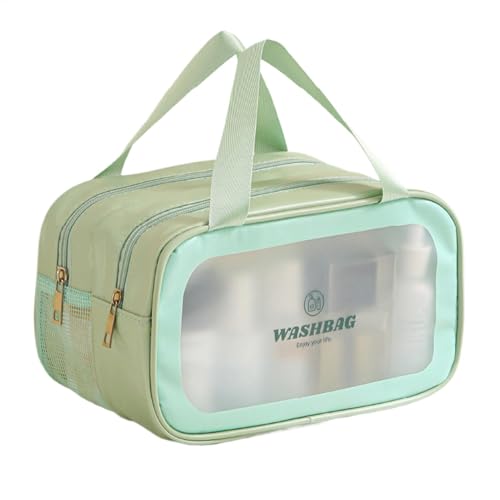 Trocken Und Nasstrennung Kulturtasche, Transparente Kosmetiktasche wasserdichte PVC Reise Waschtaschen Make-up Tasche Reisebeutel Für Familie, Männer Un Frauen von jamgeery