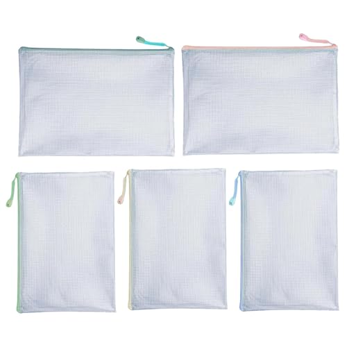 jamgeery Transparente Taschen mit Reißverschluss, A4-Reißverschlusstasche, wasserdichtes Federmäppchen für Schreibwaren, Klassenzimmer, Organisation, Dokumente, Reisezubehör von jamgeery
