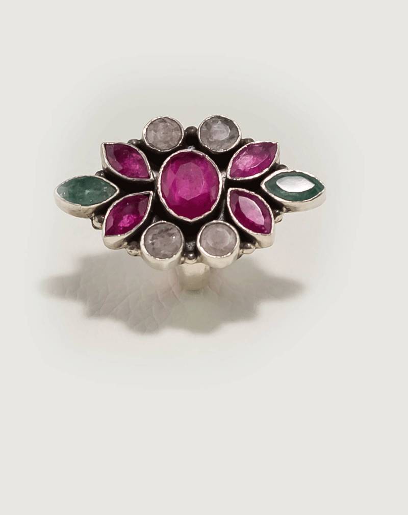 Frauen Ring, Natürlicher Alexandrit Malachit Moosachat Edelstein, Sterling Silber Edelstein Silberring, Ägypten Geschenk, Geschenk von jamilarabesque